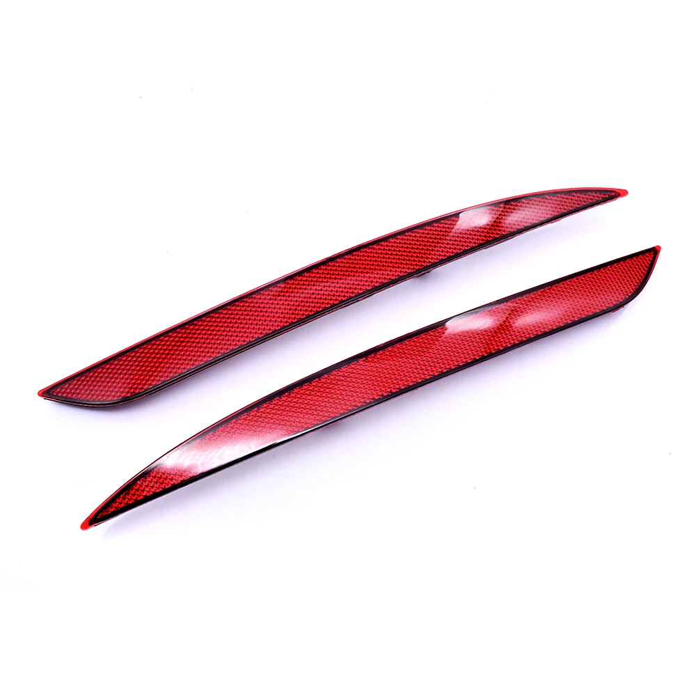 2pcs For Tesla Model Y Left Right Side Tail Rear Bumper Reflector Red Reflective Light Strip 1495817-00-C 1495818-00-C Reflector