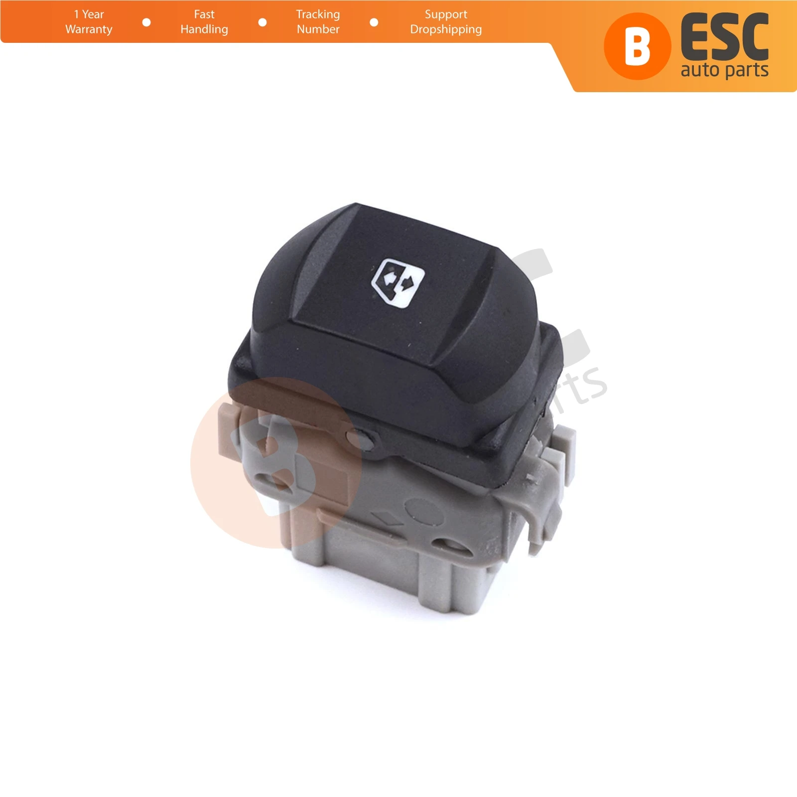 

ESC Auto Parts EDP859 Front Passenger Window Control 6-Pin Switch 8200315013 for Renault Megane Laguna 2 Espace 4 Fast Shipment