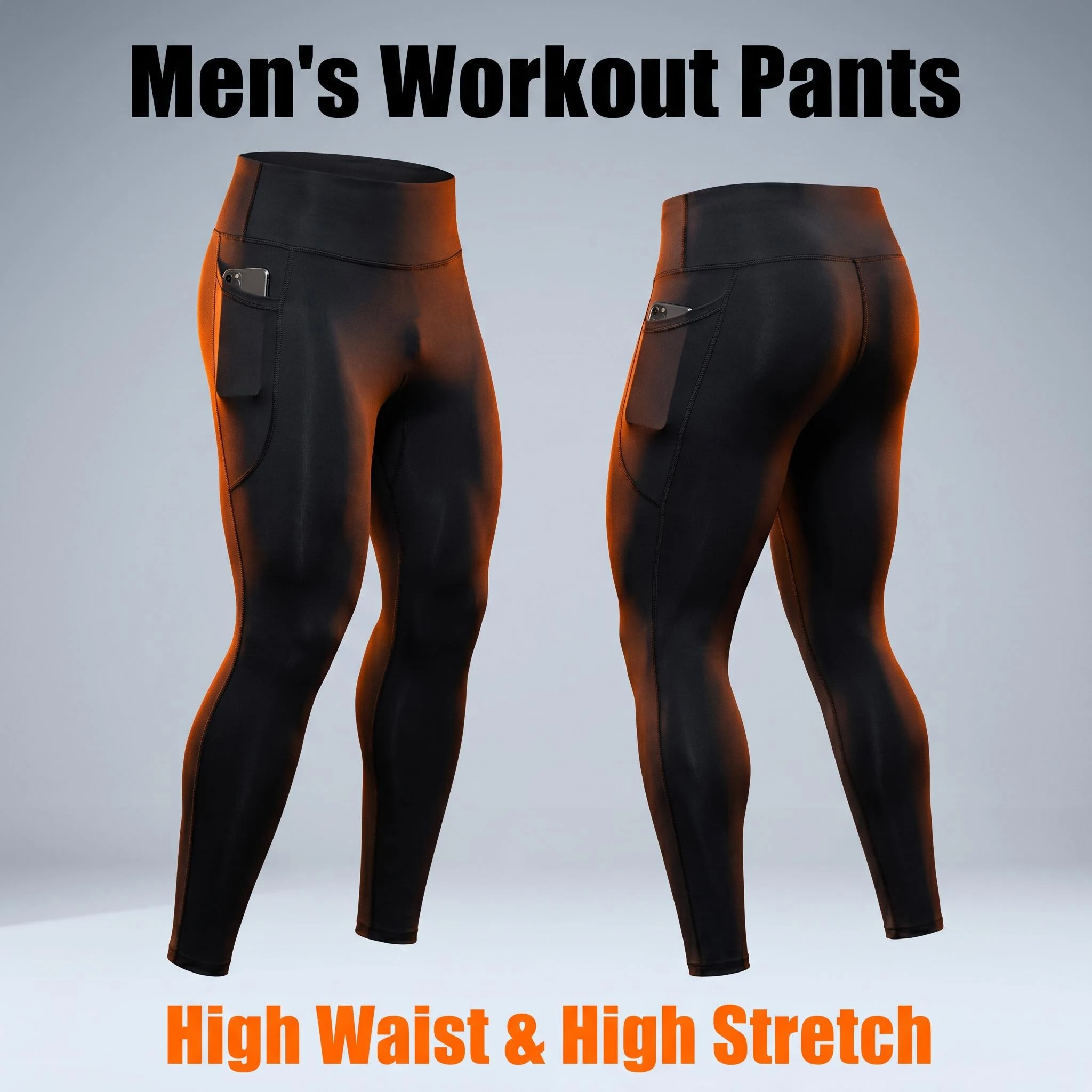 Sous-vêtements thermiques légers et fins pour hommes, pantalon long à taille haute, séchage rapide, respirant, compression, couche de base, collants pour le sport, l'entraînement, la course à pied