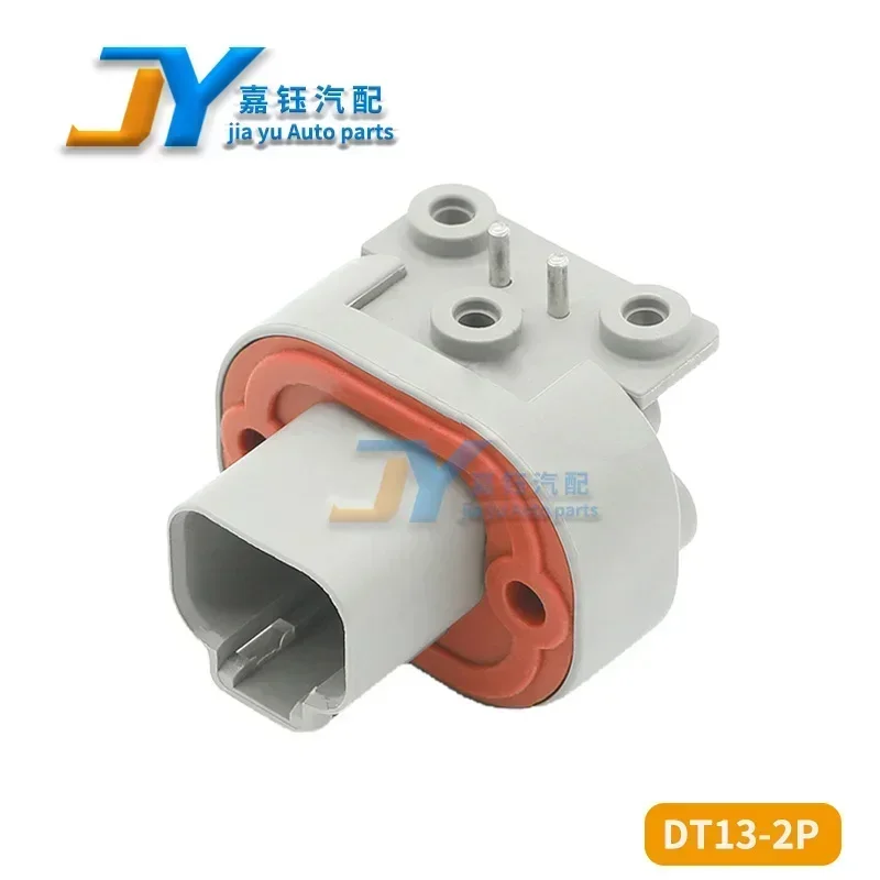 Jaty Jaty1set 2Pin DT13-2P/DT13-2PB Automotive Waterproof Connector Straight Pin Holder PCB Solder Panel End Socket Connector