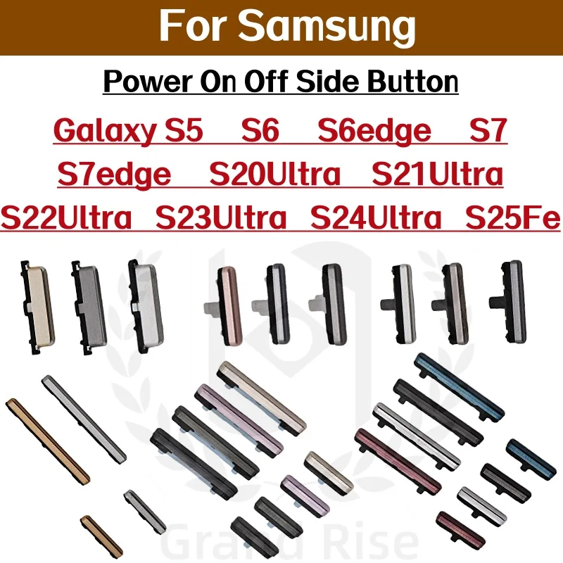Para samsung galaxy s5 s6edge s7edge s20u s21u s22ultra s23ultra s24ultra s25fe botão de alimentação chave + botão lateral volume teclas botão