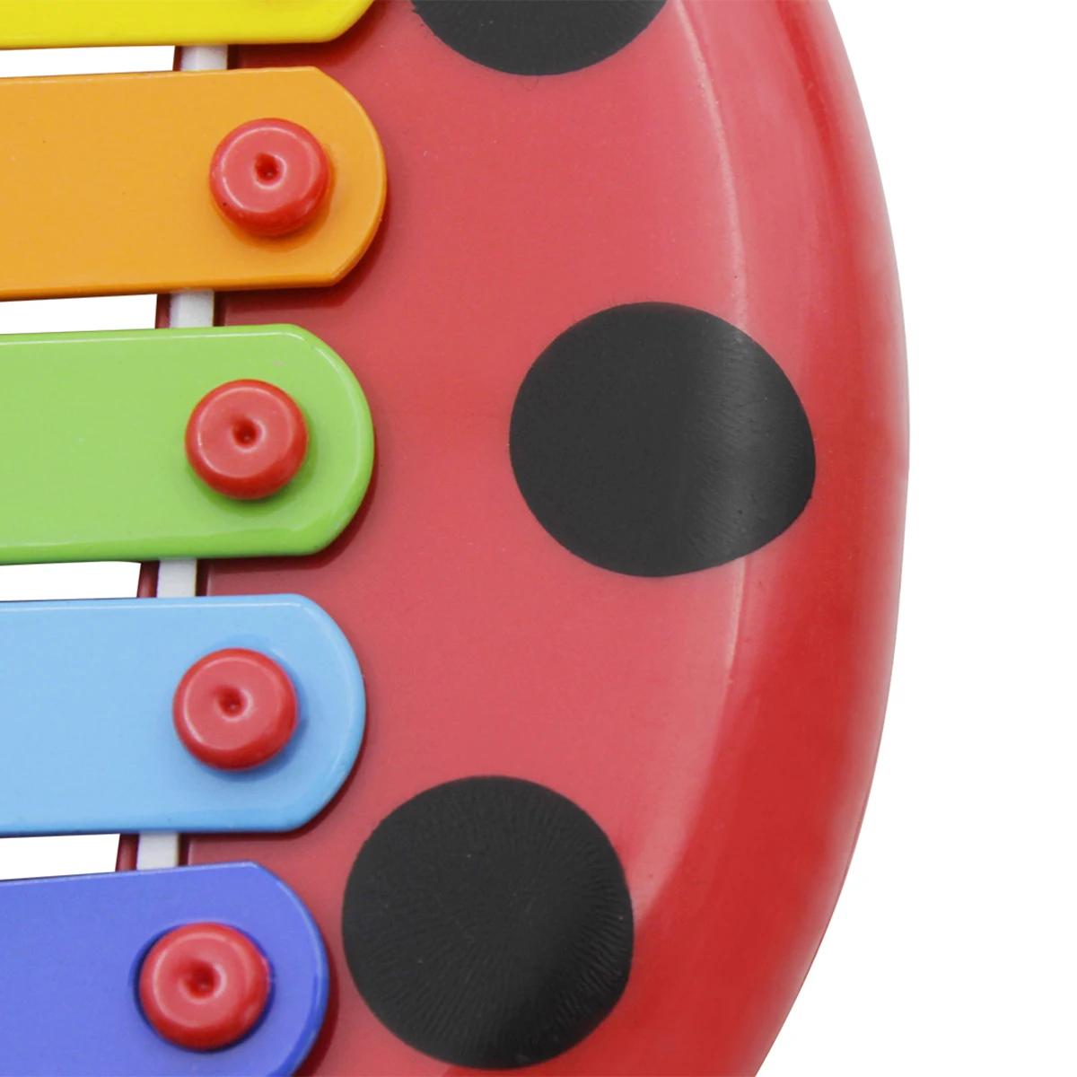 アルミプレート木琴パーカッションミュージカル子供用幼児用カラフルな5音レディバード型安全食品グレードペイントレッド