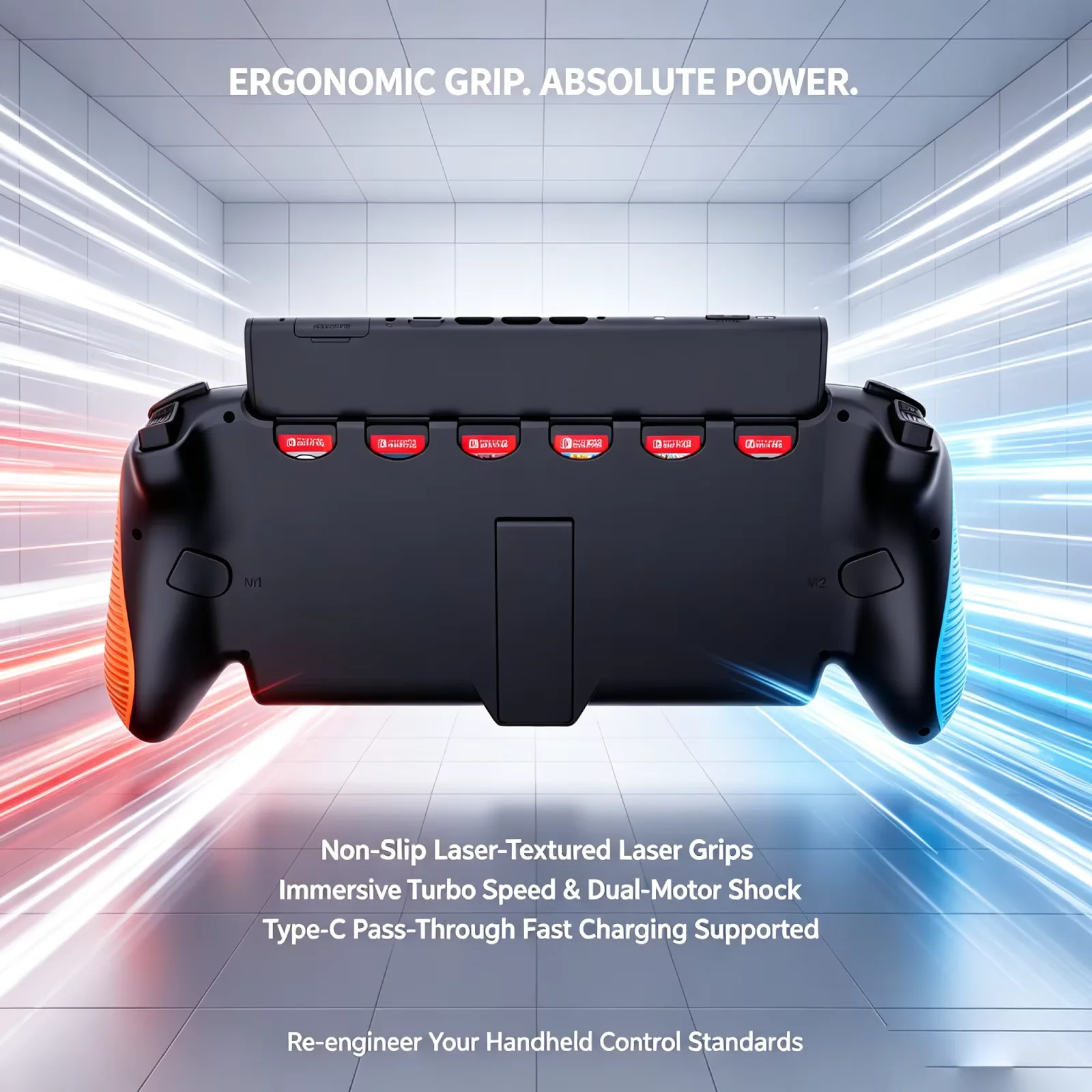 The Integrated Wired Controller Grip for Switch2– 6-Axis Gyro Dual Vibration Type-C Plug and Play Game controller Accessories view 3
