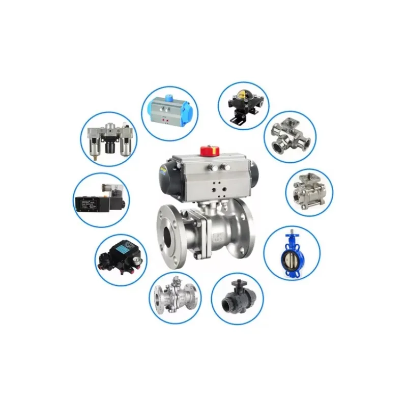 

Factory Sale Good Quality 2 Way Flange Control Ball Valve Stainless Steel Pneumatic Actuator Ball Valve