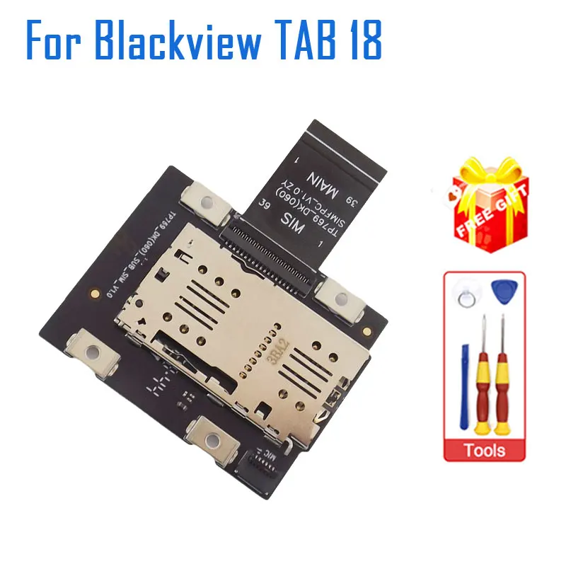 Original New Blackview TAB 18 SIM card holder small board With Transfer Cable flex FPC Accessories For Blackview TAB 18 Tablet