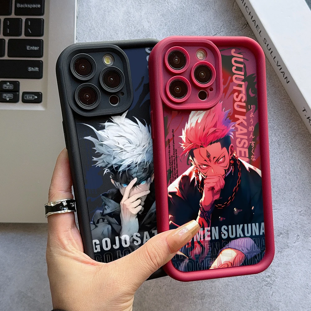 Jujutsu Kaisen Sukuna Gojo Phone Case for Xiaomi Redmi 14C 13 13C 12 12C K50 K40 10C 10 9T 9C 9A K30 4G 5G Soft TPU Back Cover