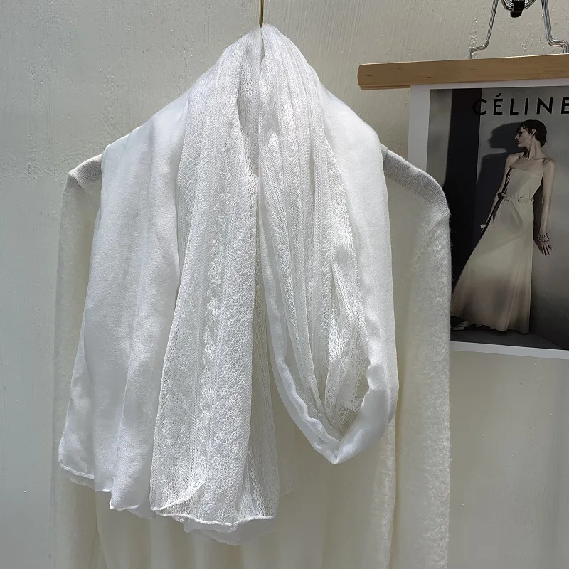 

VREOVOR Нежный кружевной льняной тонкий шарф, модная женская верхняя одежда, шаль, ранняя весна и лето, подарок в западном стиле, мягкий