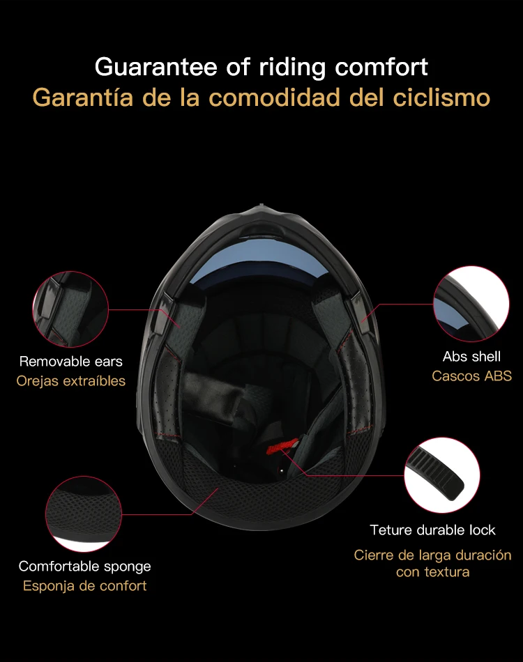 Casco moto modulare Flip Helm sezione trasversale casco DOT Flip Up doppia lente casco Unisex con visiera