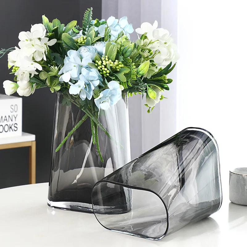 

Creativity Paper Bag Design Vase Room Decorative Bedroom Decor Hydroponic Glass Decoration Living Modern Ornaments Flower Nordic