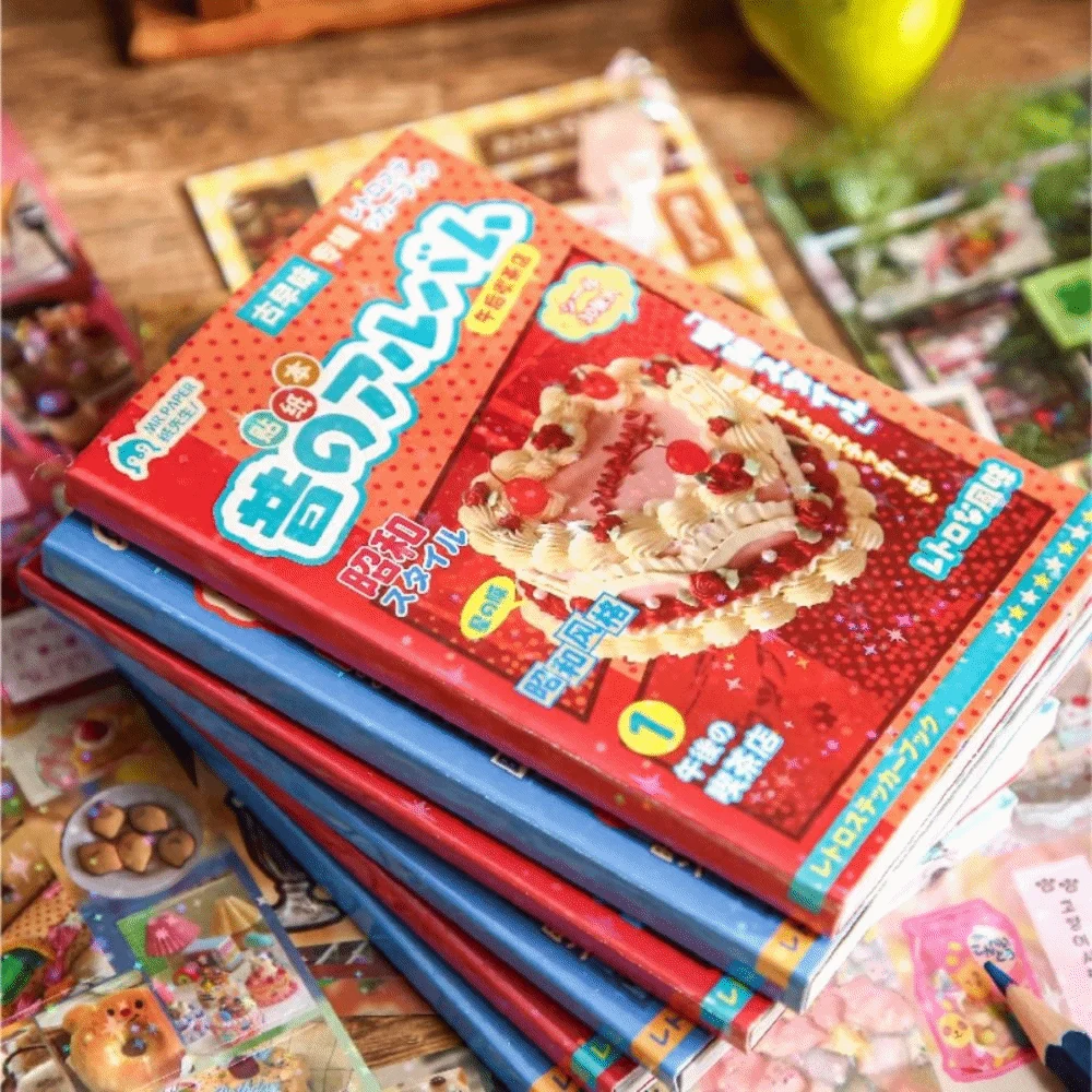 

New 30 Sheets Die Cut Sticker Book Retro Cartoon Decorative Journal Stickers Stationery Supplies DIY Handmade Scrapbooking