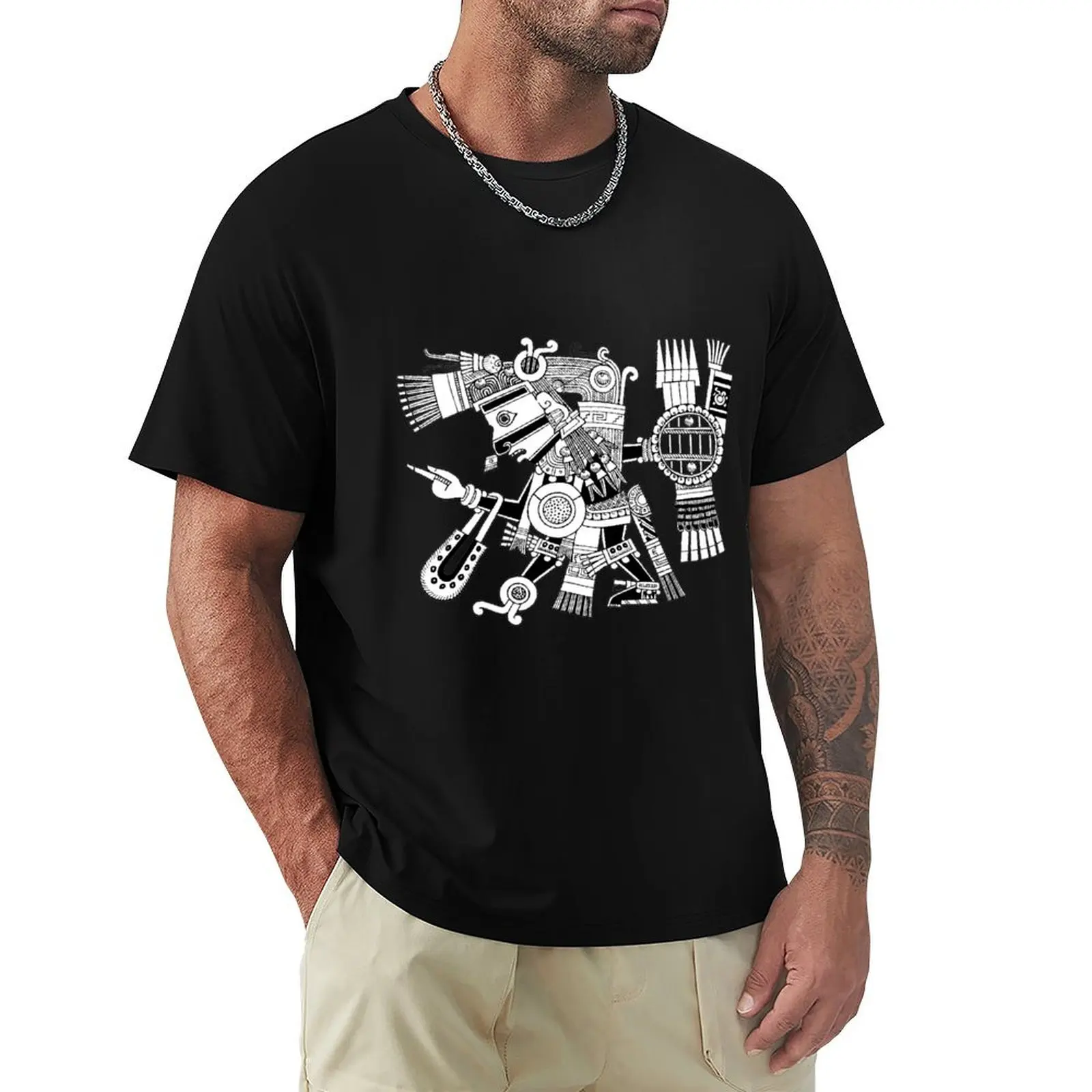 

Aztec God Tezcatlipoca T-Shirt Anime t-shirt oversized t shirt valentines boutique clothes Louboutins T-shirt men
