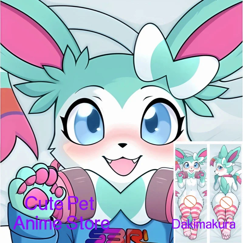 

Dakimakura Anime Pillow Case Original Animal Orcs Rabbit Double-sided Print Of Life-size Body Pillowcase Gifts Can be Customized