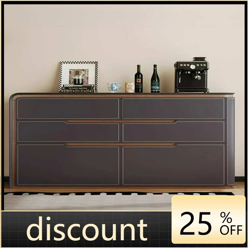 LTT Side Cabinet Living Room Home Storage Cabinet Creative Saddle Leather Modern Simple Locker