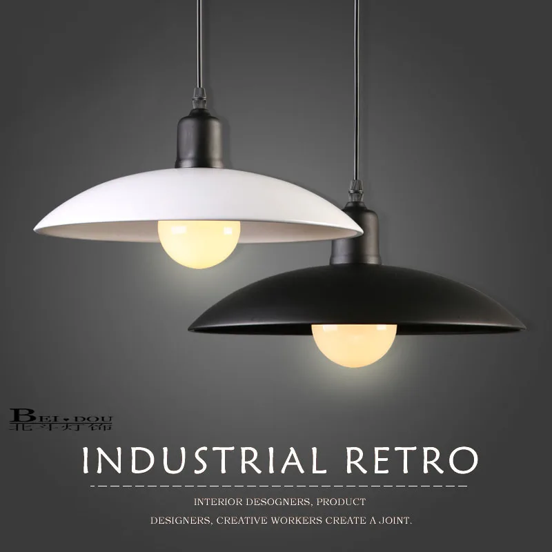Industrial wind chandelier retro nostalgic restaurant milk tea shop single head iron pot cover chandelier bar