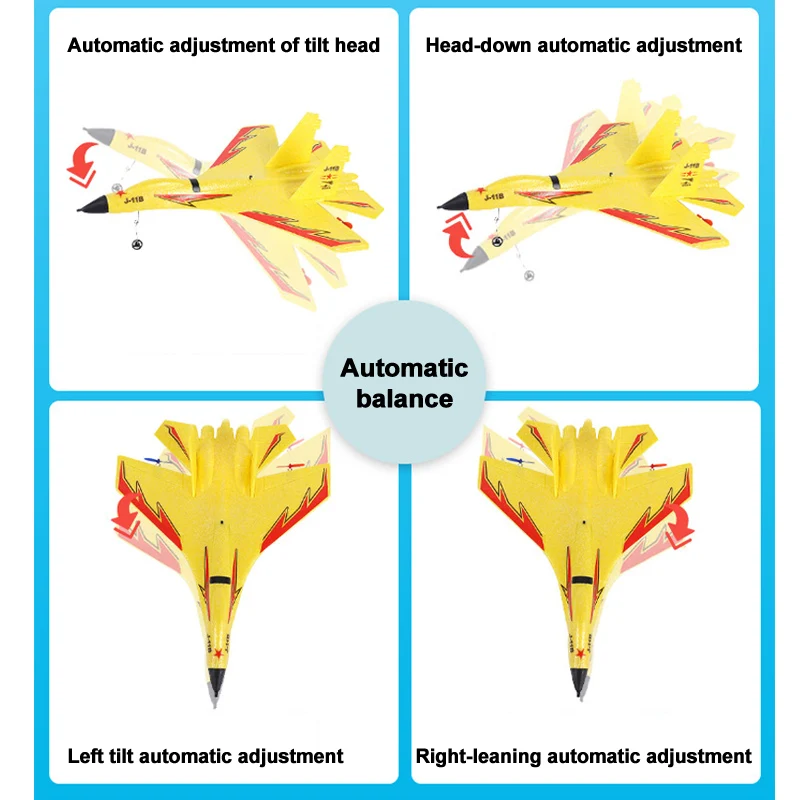 Mini J-11 Remote Control Foam Intelligent Balance Gyroscope Waterproof Water, Land And Air Amphibious Children'S Aircraft Toys