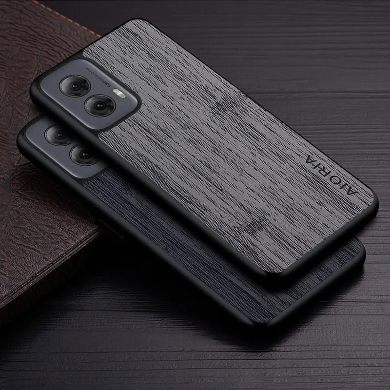 Funda para Moto G Power Play Stylus 5G coque patrón de madera de bambú Funda de cuero funda para motorola moto g power 5g 2024 funda capa