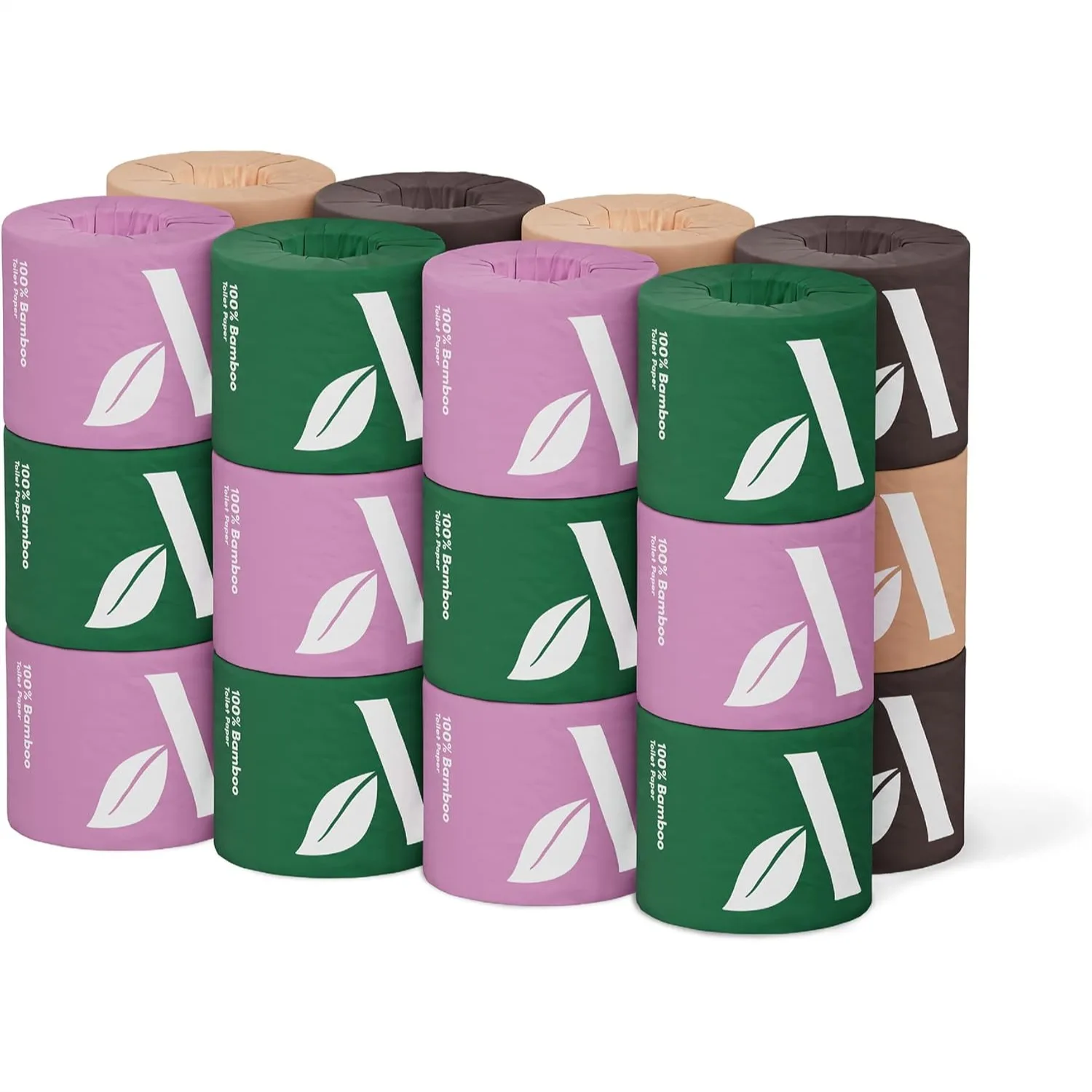 

Bamboo Toilet Paper 3-Ply Unscented 24 Rolls 350 Sheets Each Soft Strong Absorbent Plastic-Free