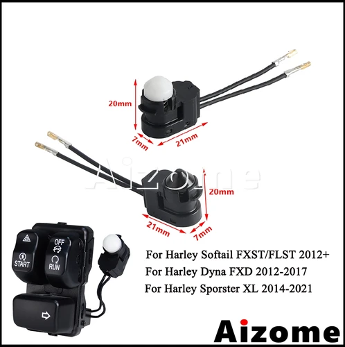Imagen 2 del producto # 71500117 # 71500118 Interruptor de seguridad de embrague de motocicleta, botón de encendido/apagado de luz de freno para Harley Sporster XL883 XL1200 Softail FXST