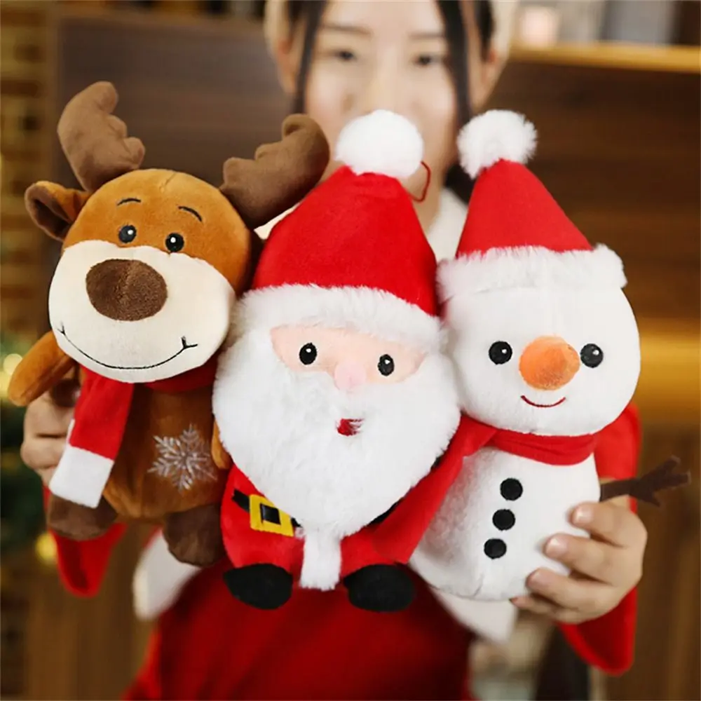Pillow Stuffed Animal 23/40/50CM Santa Claus  Christmas  Elk Stuffed  Snowman