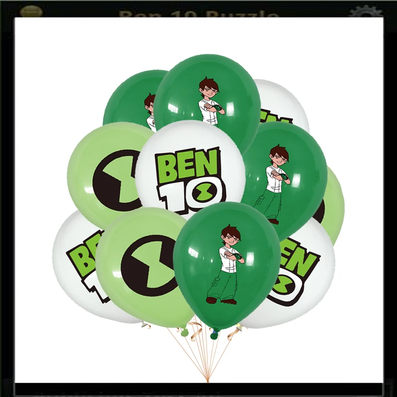 Cartoon Ben-10 Birthday Party Decoration Balloons Favor Set Banner Cake Toppers Baby Shower Boys Ben-10 Party Supplies