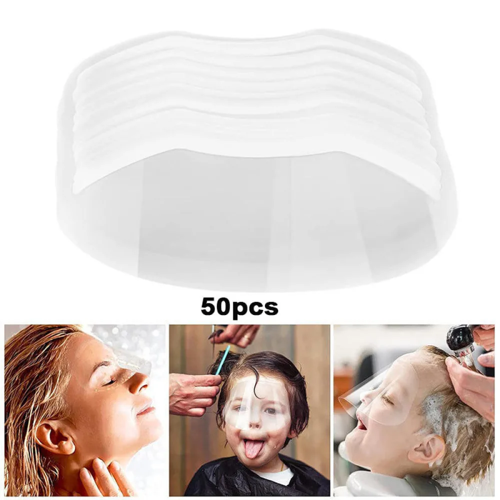 Disposable Bangs Cutting Shield Clear Face Mask Hairdressing Protection Guard For Barber Salon Hair Dyeing Care