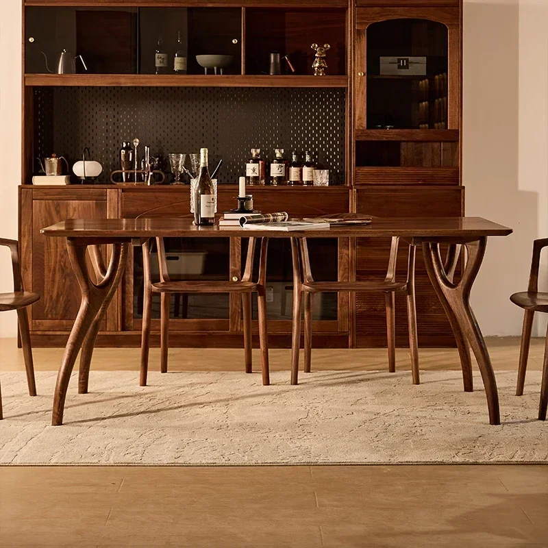 Mesa de jantar de estudo exclusiva, evento de casamento, madeira, sala de estar, mesa de jantar, design nórdico moderno, móveis para casa