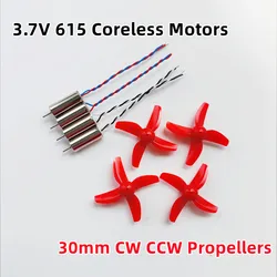 615 Coreless Motors 3.7V 6*15MM 30mm Propellers Props CW CCW A B Rotors For R/C Drone Mini Quadcopter Spare Parts