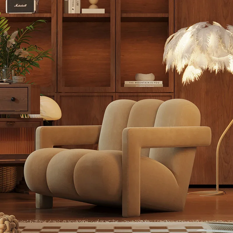 

Leisure Chair Living Room Single Retro Designer Nordic Comfy Bedroom Chair Adult Armchair Modern Poltrona Da Salotto Furniture