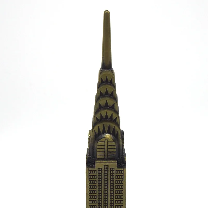 Zinc Alloy Chrysler Building Model Home Furnishings Living Room Metal Crafts Gifts Cafe Restaurant Wine Cabinet Decorations