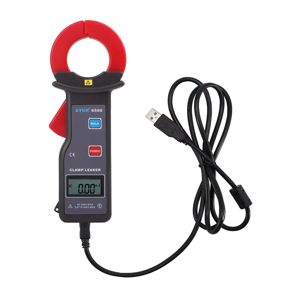 ETCR6500 ETCR6600 High Accuracy Current Clamp Leaker mA Level AC Resolution 10uA CT Integral AC With RS232 Interface Data Hold