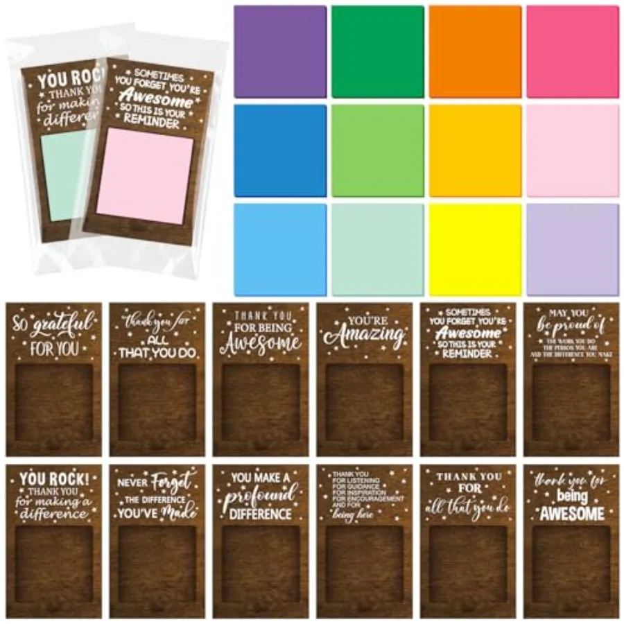 

Pcs Employee Appreciation Gift Bulk Inspirational Sticky Note Pad Holder Office Teachers' Day Thank You Gift Nurse Week Work St