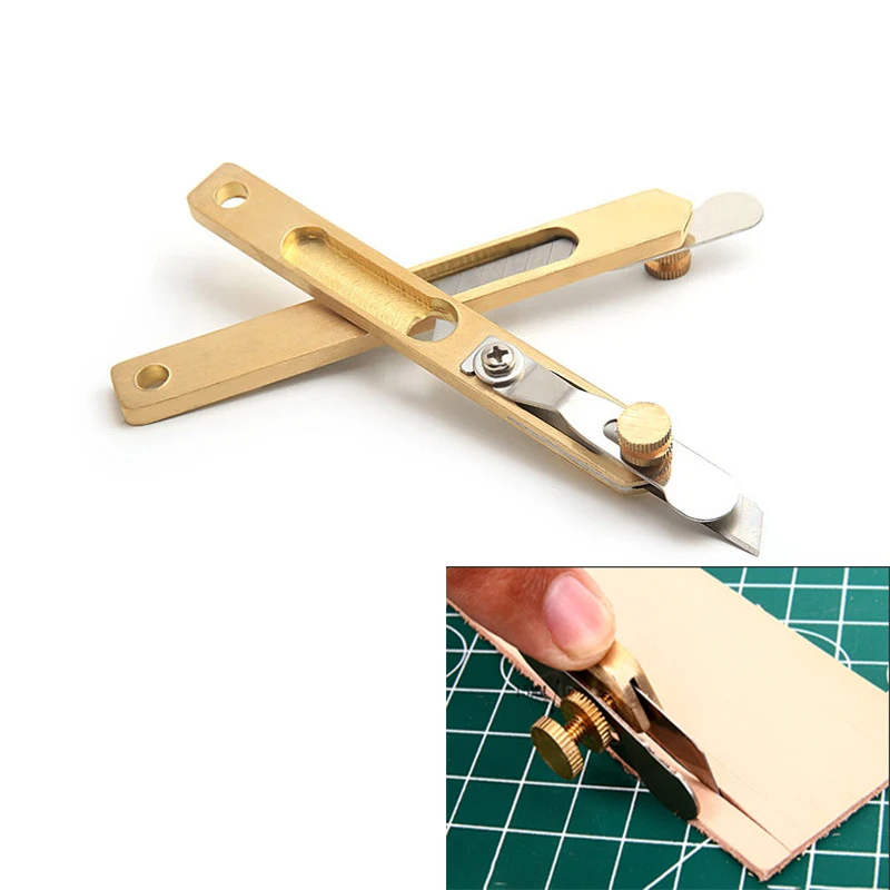 Leather Line Cutter DIY Trimming Positioning Knife Leather Cutting Tools Patchwork Fabric Splitter Belt Cutter Leathercraft Tool