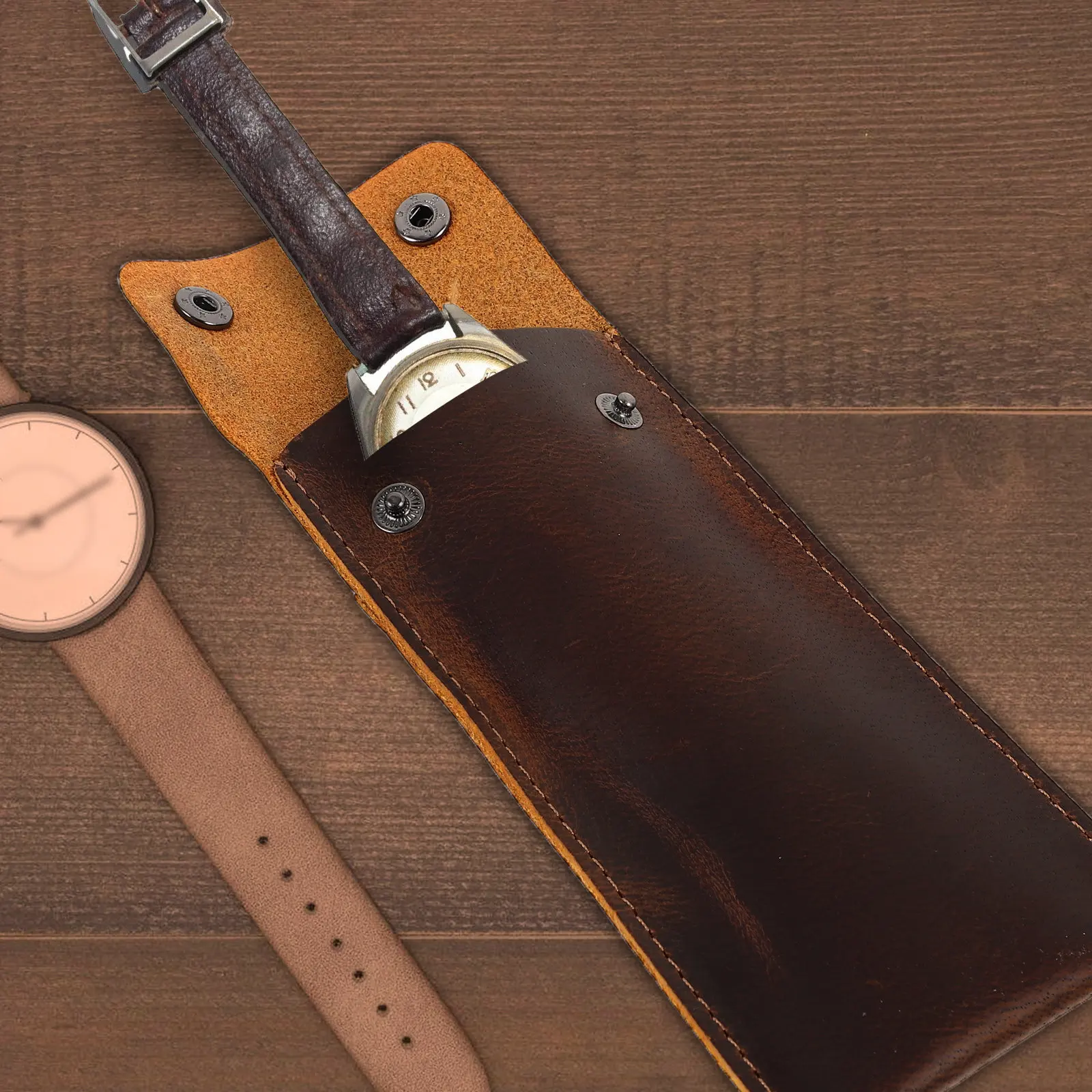 Stylish Retro Watch Pouch, Travel Storage Holder