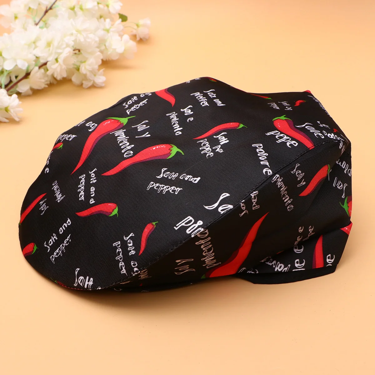 2 個作業レストランキッチンスタッフストライプデザイン快適なシェフハット調理ウェイター作業レストランキャップキャップ