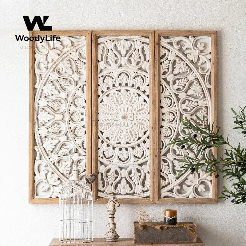 Vintage Floral Wall Art Rustic Farmhouse Decor Photo Backdrop Distressed Metal Hanging Piece Natural-themed Living Room