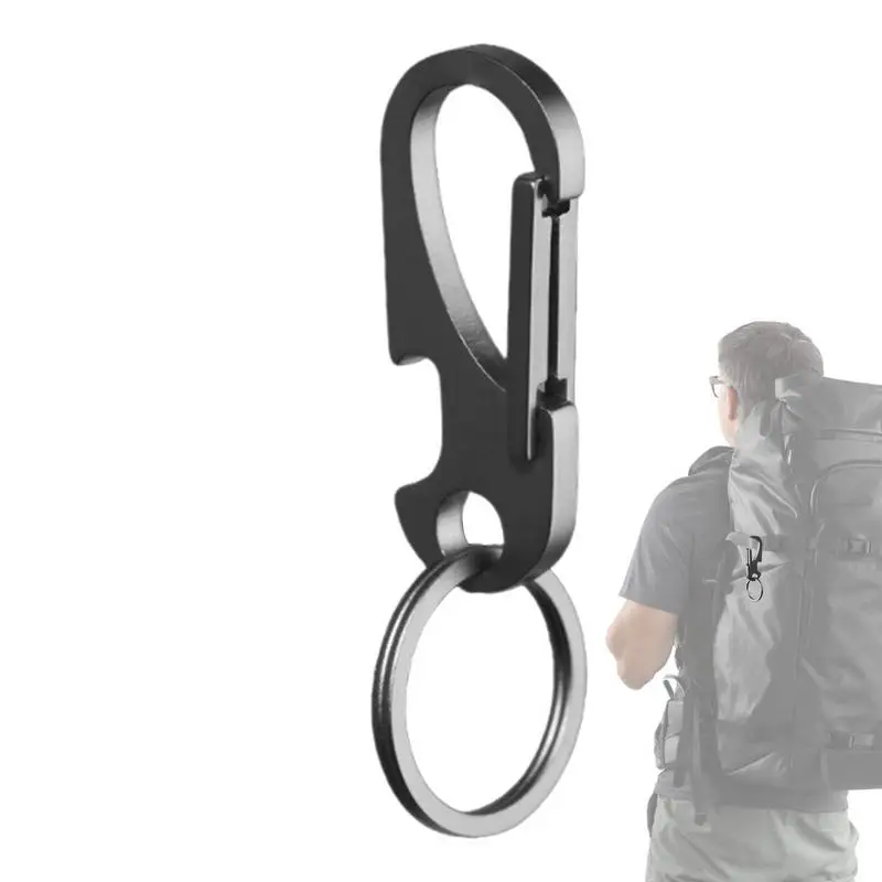 Key Ring Holder Titanium Key Organizer Key Chain Heavy Duty Men Key Ring Climbing Keychain Carabiner Clamp for Men Adults