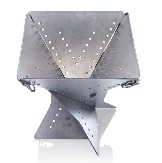 Titanium Fire Pit Wood Burning Camp Stove for Backpacking Survival Cooking Stove Emergency Folding Camping Stove