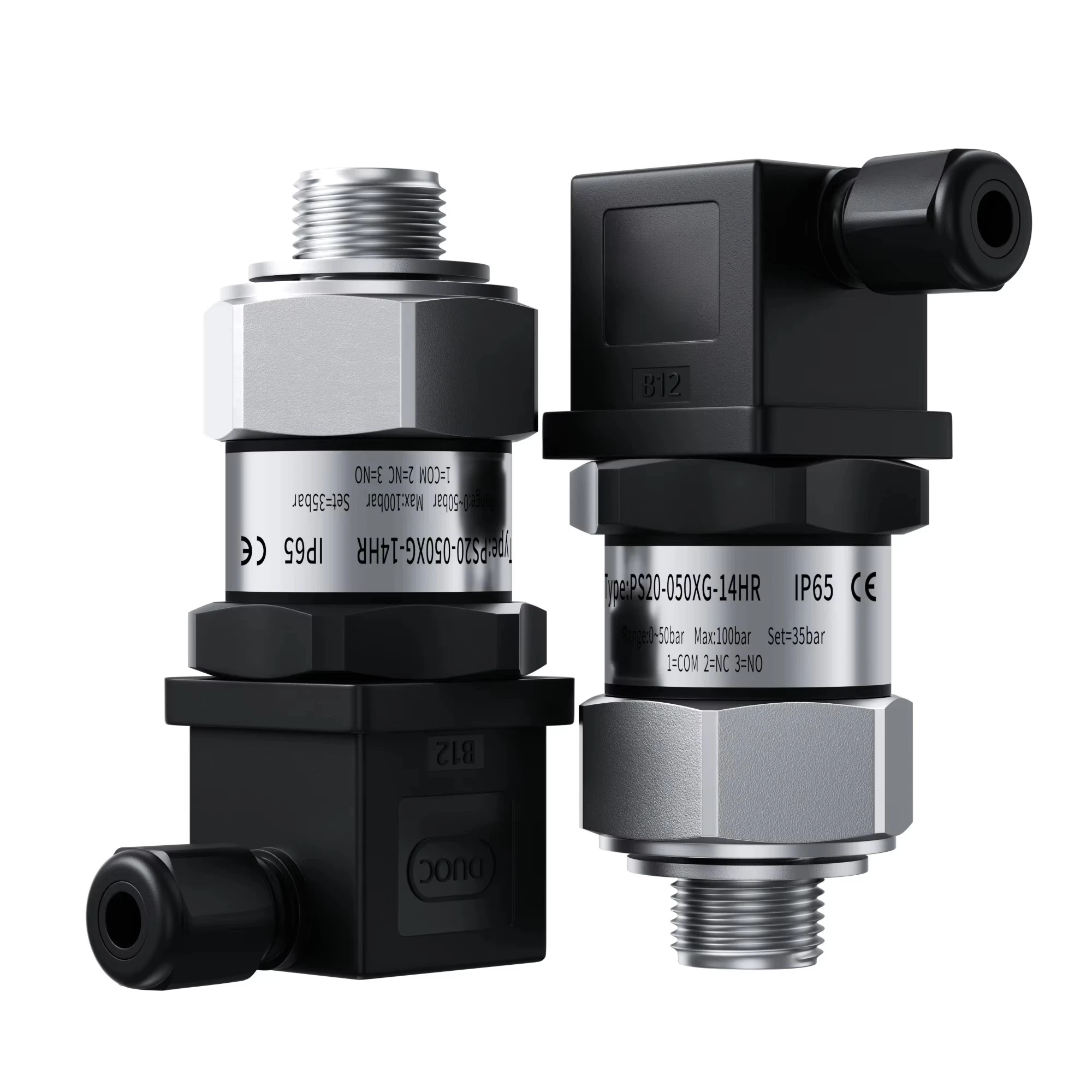 Mechanical Pressure Switch 0.1-2bar 0.2-2.5bar 0.8-5bar 304 Stainless Steel Piston Type Water Pump Air Oil Pressure Control