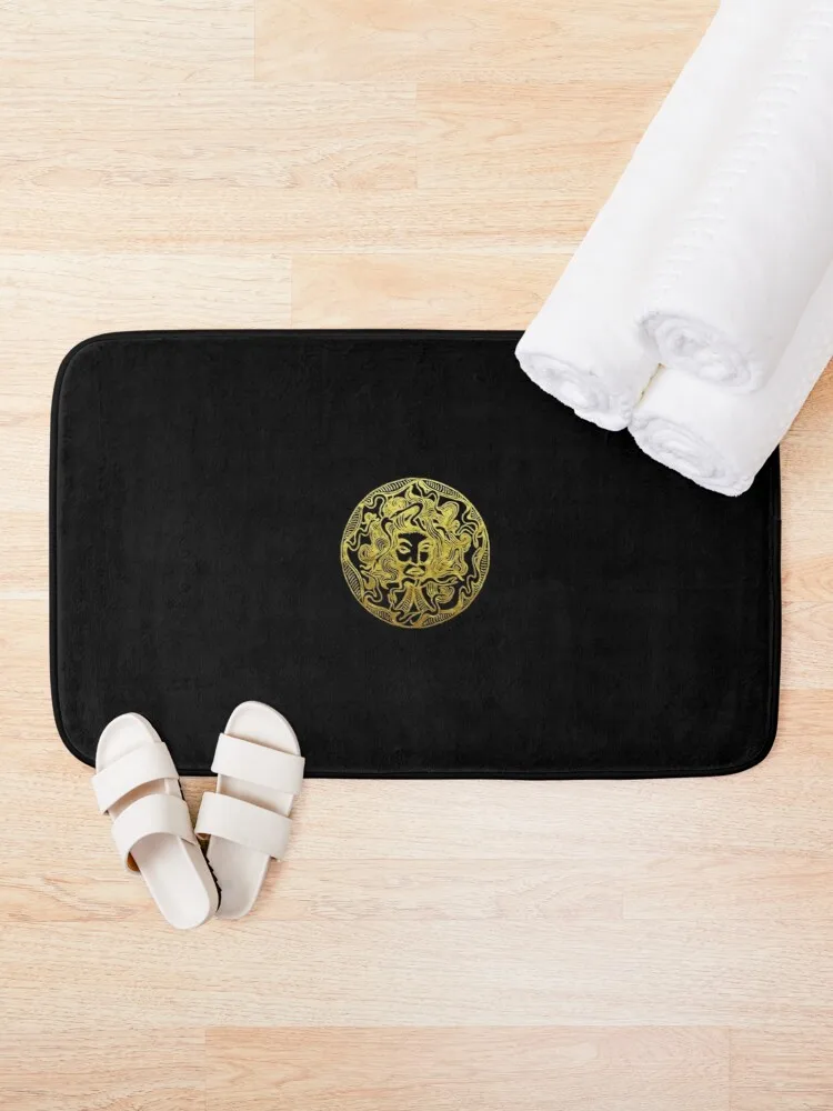 Medusa GoldBath Mat Waterproof Kitchen Carpet Bathroom Foot Mat