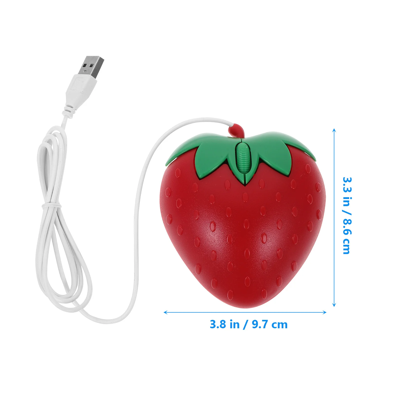Mouse per computer portatile universale cablato USB fragola Mouse ergonomico per laptop per computer da gioco da lavoro per viaggi a casa in ufficio