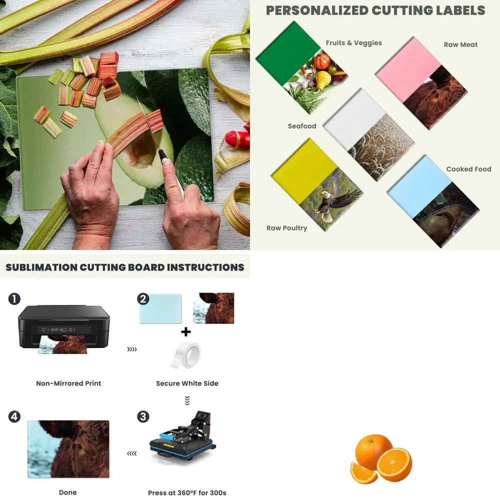 

11x15 Personalized Sublimation Textured Glass Cutting Boards, Ideal for Kitchen, Decor, and Gifts, Individually Packaged with An