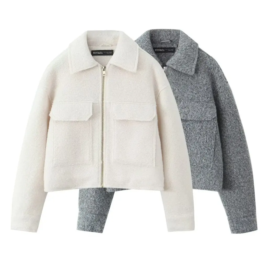 

Женская повседневная кожаная короткая куртка с бисером, осеннее новое модное пальто с бусинами 2024, стиль 3046288