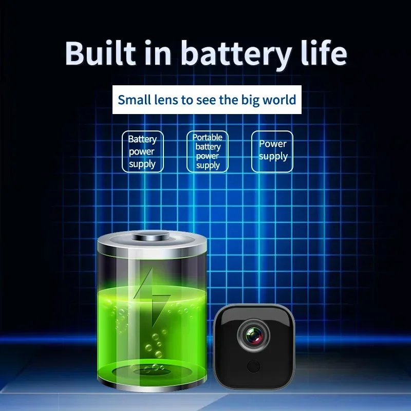 High definition 1080P small surveillance camera, motion detection home outdoor camera, mobile remote WiFi security baby monitor