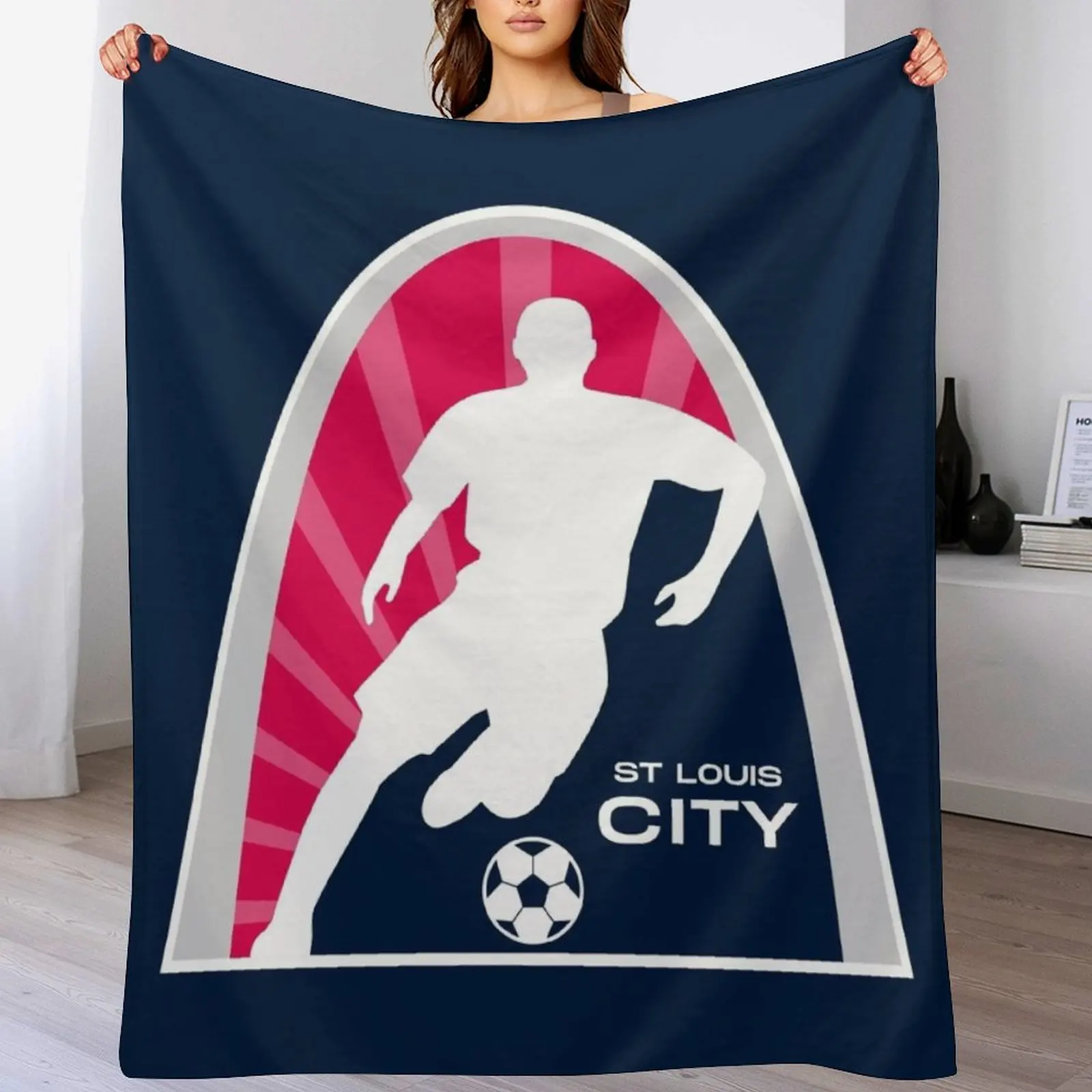 STL Soccer Dribble Throw Blanket Luxury Throw Soft Blankets