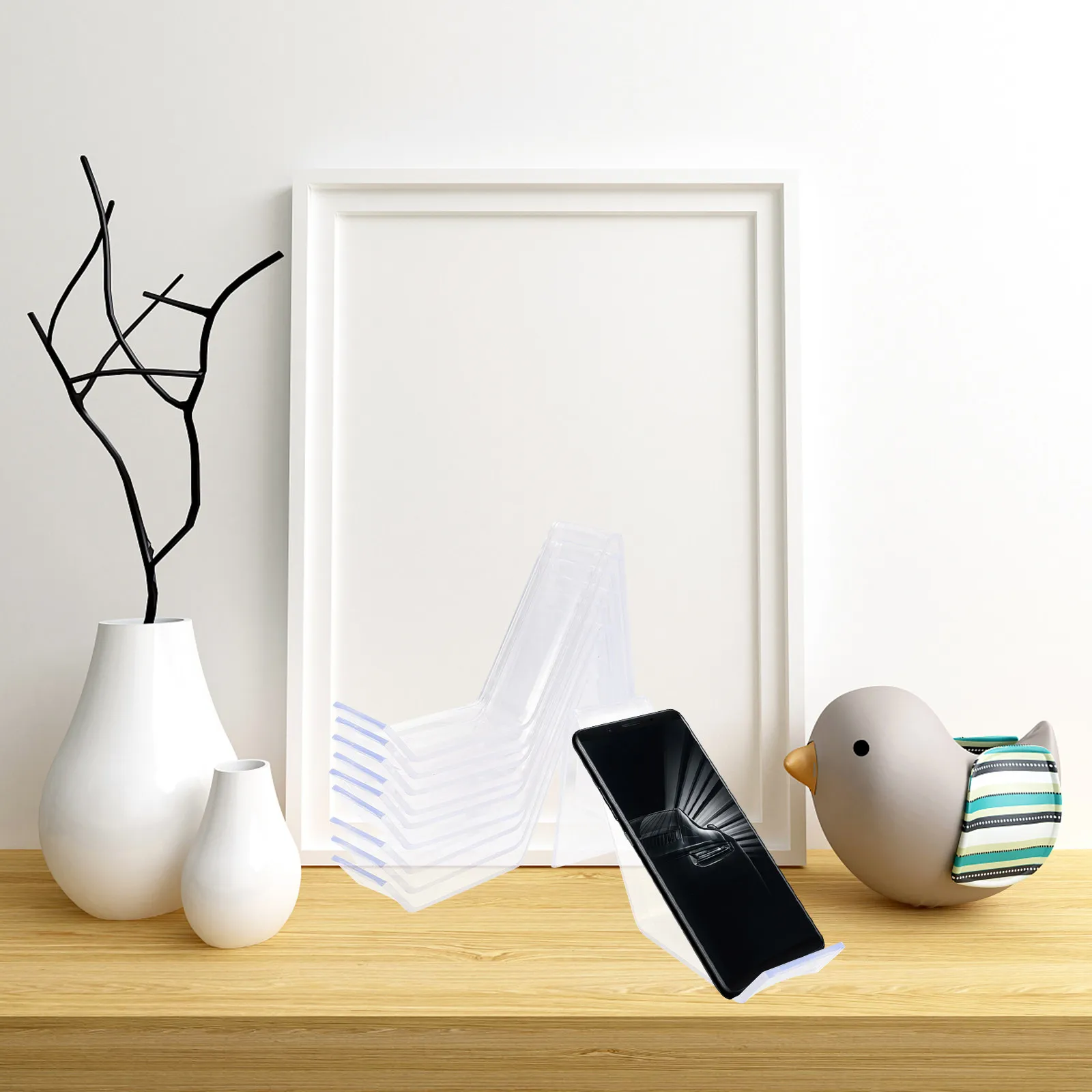 

10Pcs Clear Acrylic Display Stand Purse Organizer Holder Retail Store Display Stand for Mobile Phone Sunglasses Storage