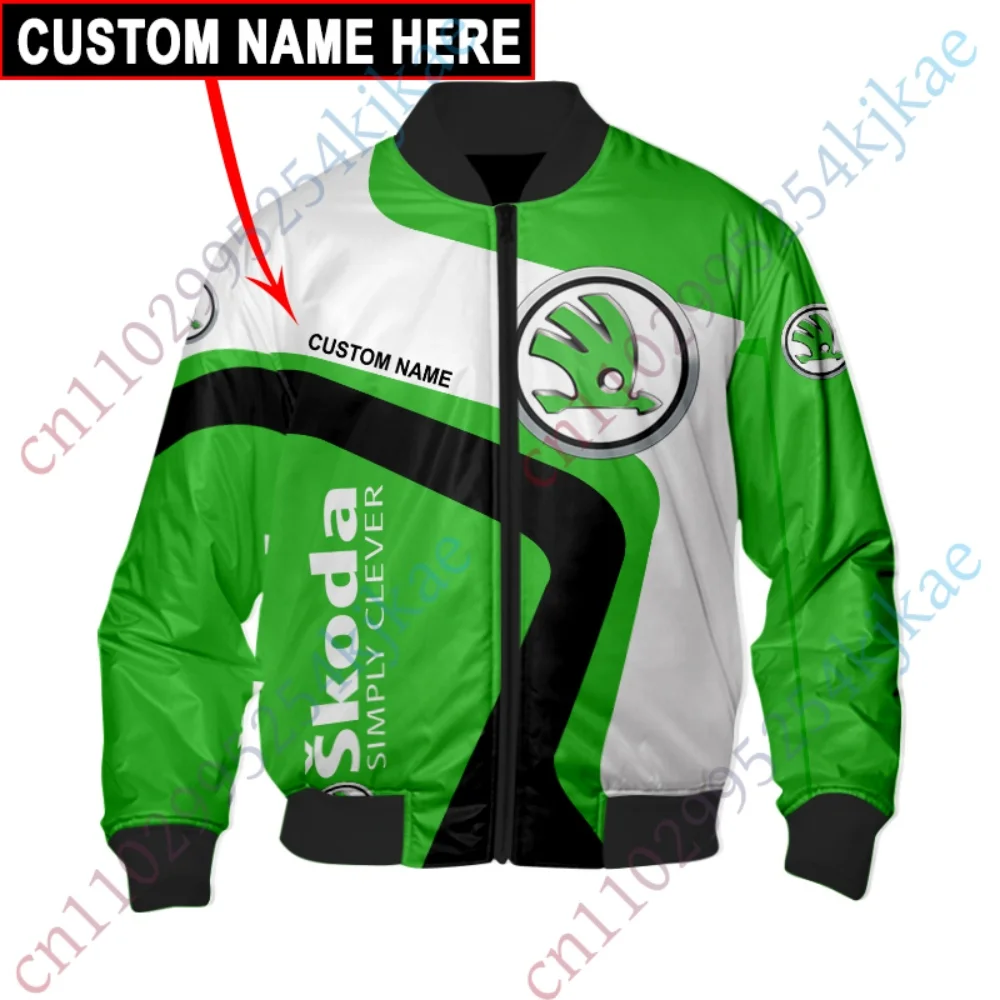 2025 سكودا سترات للرجال الملابس سميكة Bomber سترة Harajuku زي بيسبول الهيب هوب سترة واقية عالية الجودة الشارع الشهير