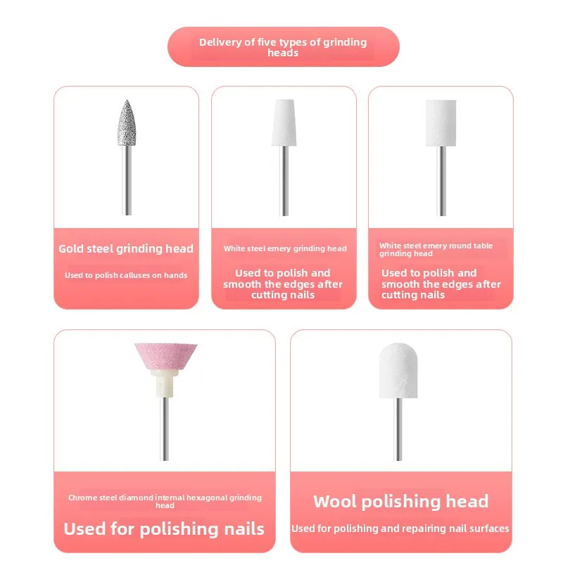 ملمع أظافر كهربائي صغير، أداة صغيرة، مزيل أظافر، مقص أظافر محمول، ملمع أظافر، محمول باليد #2