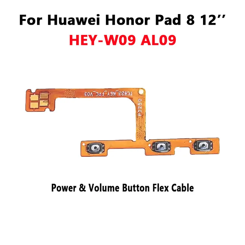 1PCS USB Charging Port Board For Honor Pad 8 12'' HEY-W09 AL09 Power On Off Flex Cable LCD Motherboard Main Board