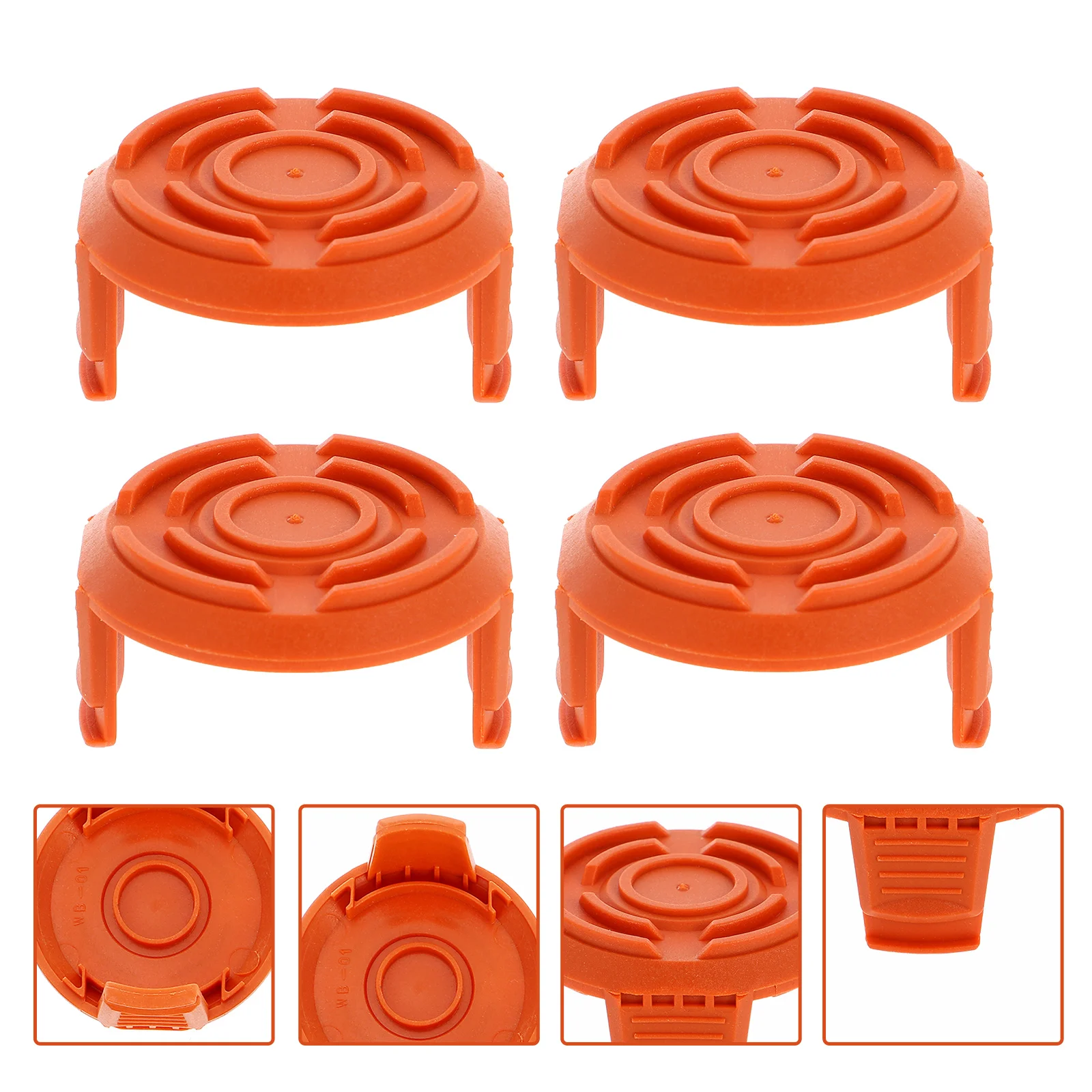 4 pezzi di copertura di ricambio per bobina di ricambio, accessori per trimmer, coperchi di ricambio in ABS durevoli, protezione efficiente della bobina, attrezzi da giardinaggio
