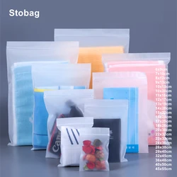 StoBag CPE Frosted Matte Clothes Packaging Bag Small Large Plastic Ziplock Sealed Pouches Jewelry Storage Travel Home Custom